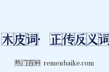 木皮词·正传反义词是什么意思的图片